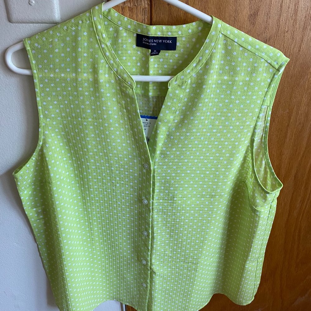 Jones New York Green Blouse